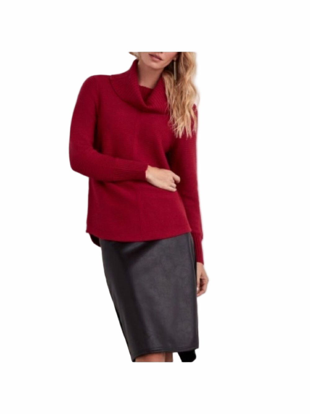 Vince Camuto| Burgundy cowl neck oversized sweater. M/L